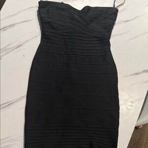 Herve Leger Black Strapless Dress